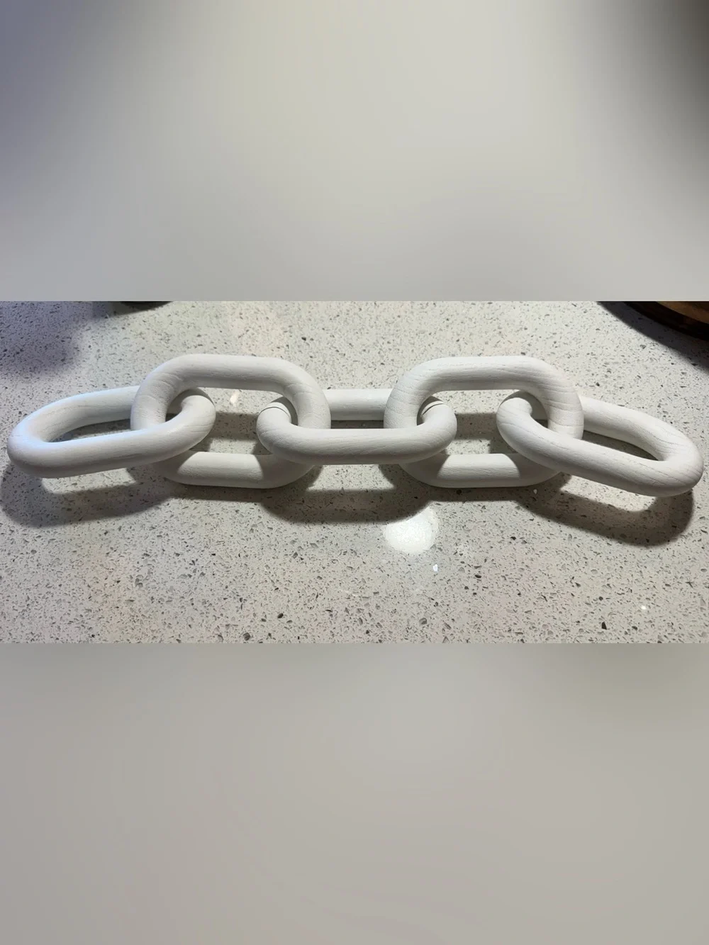 Decorative Wood Chain Link Modern Boho Home Farmhouse Decor, 5 Link Chain White